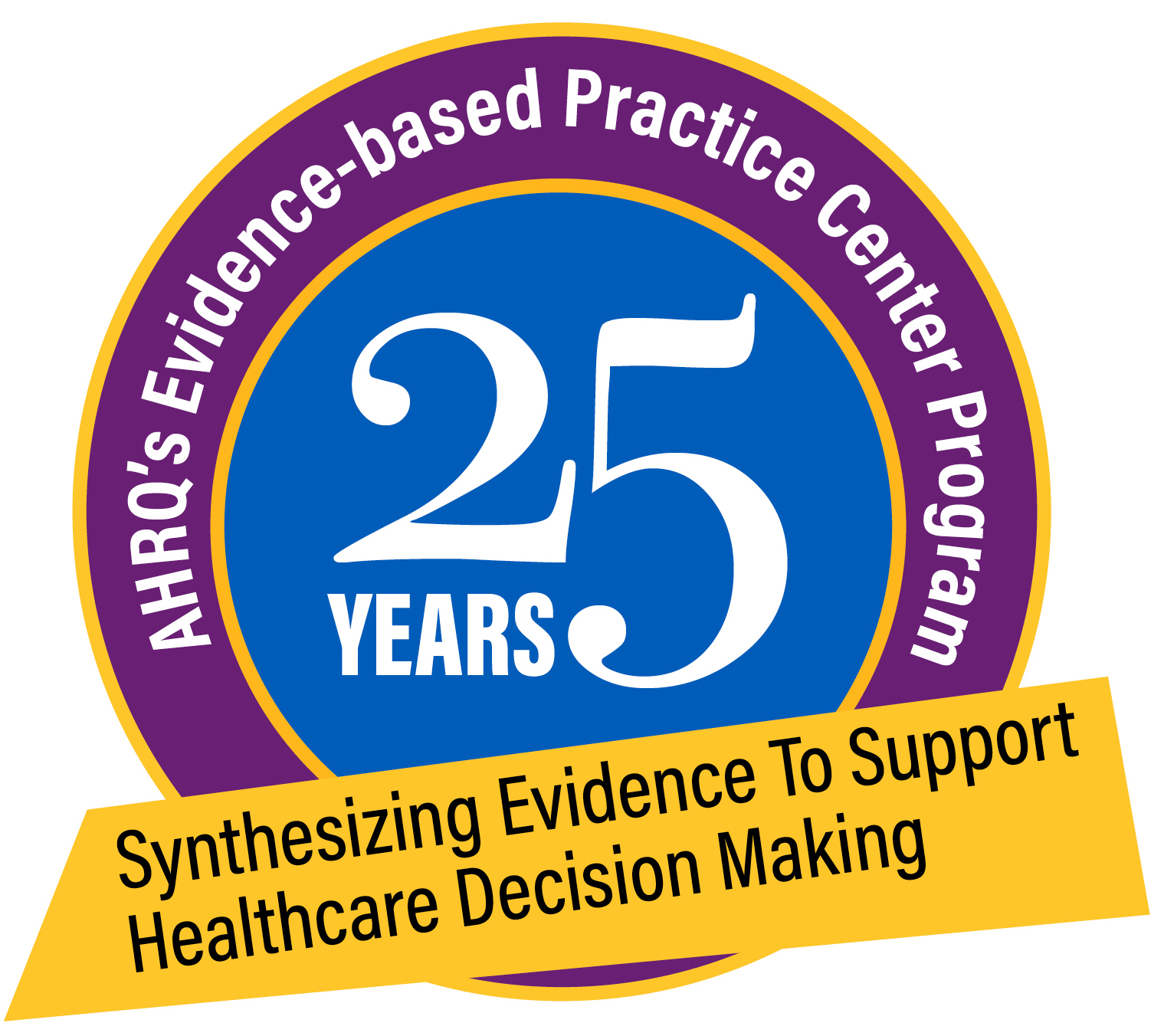 25 Years of AHRQ's Evidence-Based Practice Center Program - Synthesizing Evidence to Support Healthcare Decisionmaking logo 