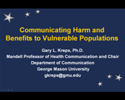 Communicating Harm and Benefits to Vulnerable Populations